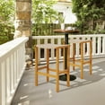 thumbnail image 5 of Costway 4PCS Patio PE Wicker Bar Stools with Acacia Wood Frame Bar Height Chairs Poolside, 5 of 9