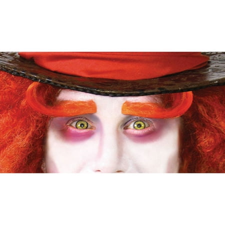 Alice Mad Hatter Orange Eyebrows Halloween Accessories