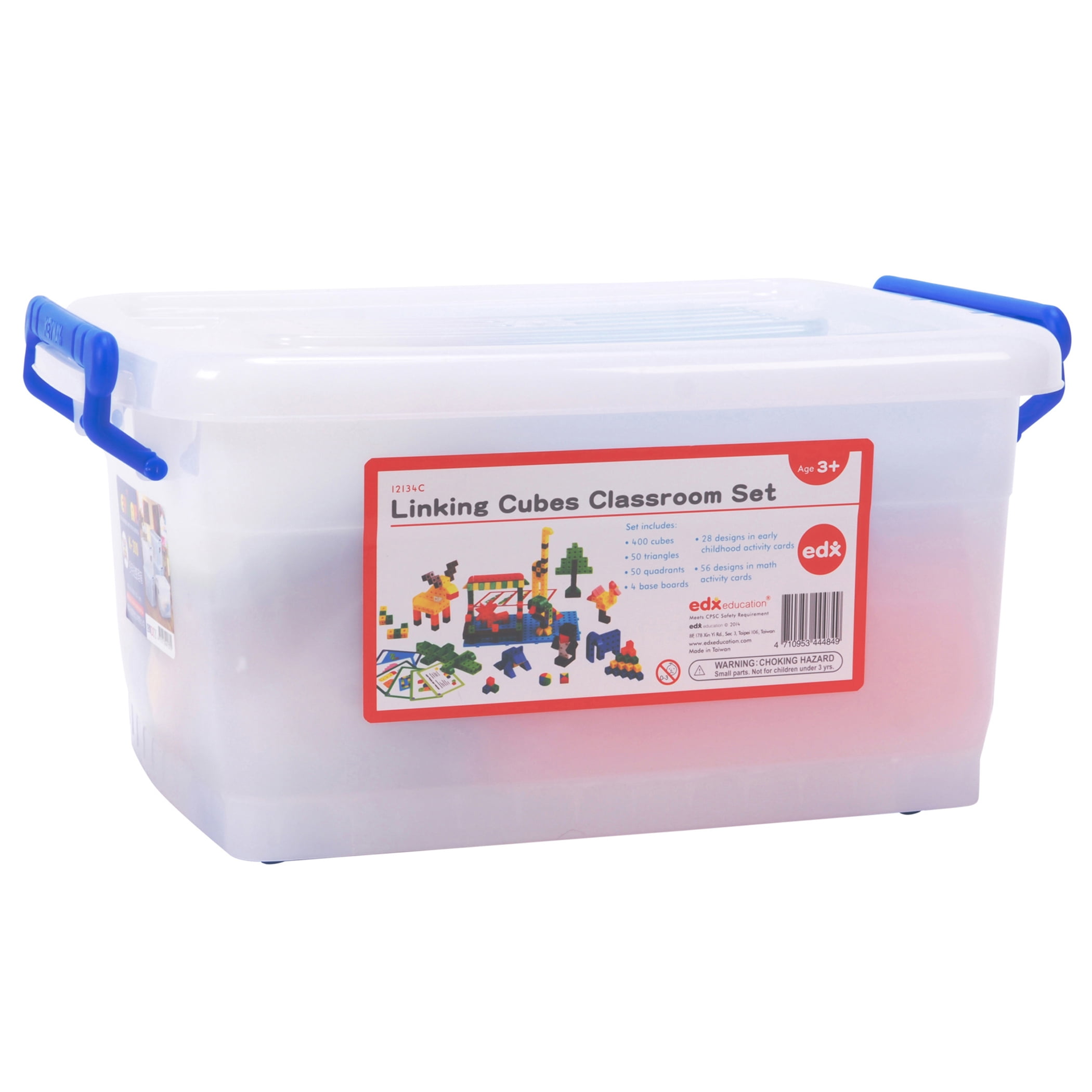 edxeducation Linking Cubes Classroom Set - 500 Construction Blocks in 10 Colors