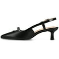 thumbnail image 2 of Journee Womens Padma Sling Back Pointed Toe Kitten Heel Pumps, Widths Available, 2 of 9