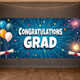 thumbnail image 6 of LUUFILx Graduation Party Decorations Graduation Banner with Balloons Roll Confetti Celebration Backdrop Congrats Grad Event Photo Booth Background, 6 of 9