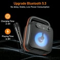thumbnail image 3 of JYX Bluetooth Speaker, Portable Party Speaker with Wired Microphone, DJ Lights, Supports TF Card/ USB, 24H Palytime, D50, 3 of 7