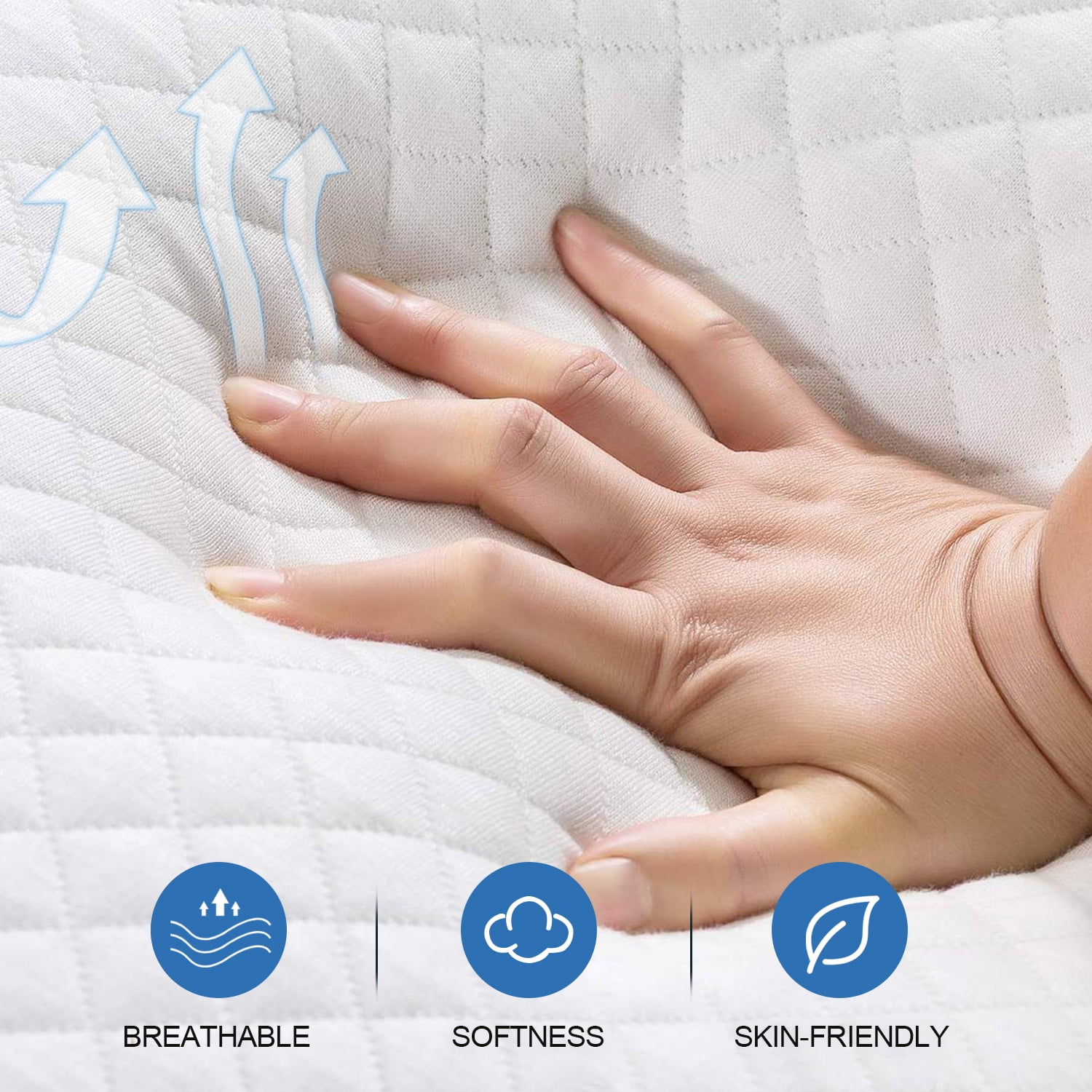 NiamVelo Twin Mattress 5 inch Memory Foam Mattress Medium Firm Mattresses CertiPUR-US Certified /Bed-in-a-Box,White ( Twin Size)