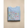 thumbnail image 3 of Cluttered Teen Stickers Sweatshirt Women -Image by Shutterstock, Female 3X-Large, 3 of 4