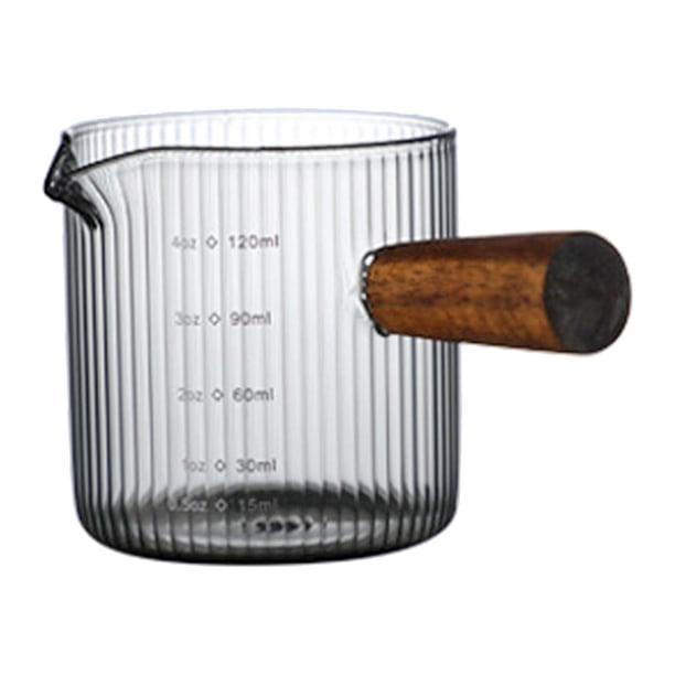 Taza de leche pequeña Accesorios para espresso Taza mezcladora resistente al calor Taza medidora para espresso Estilo C 120ml