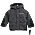 thumbnail image 2 of Nautica Toddler Boys Snorkel Snow Jacket Size 2T Gray Black Water Resistant Coat, 2 of 6
