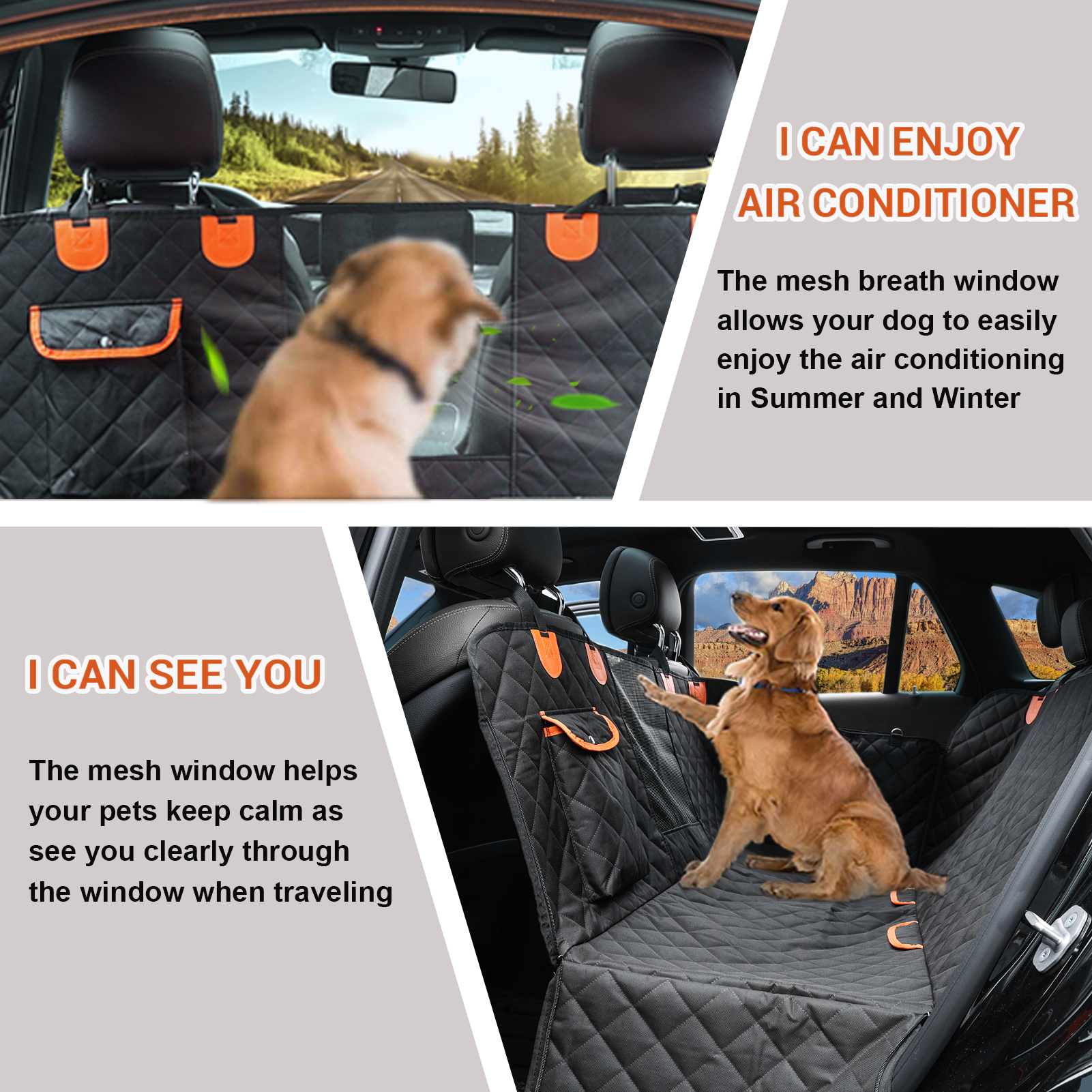 Easysunny Dog Hammock Car Seat Cover, 54"W x 58"L photo 7