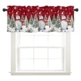 thumbnail image 5 of Fashnice Thermal Insulated Kitchen Valance Xmas Cafe Tier Christmas Short Window Curtain Christmas Half Window Drapes Slot Top Bathroom Scarf Style-E 2pc-Tier Curtain: W:42''x H:54'', 5 of 6