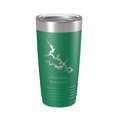 thumbnail image 1 of Prettyboy Reservoir Tumbler Lake Map Travel Mug Insulated Laser Engraved Coffee Cup Maryland 20 oz Green, 1 of 1