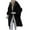 Black, variant on IROINNID Women's Faux-fur Coat Long Sleeve Solid Color Notch Lapel Outwear, Casual Winter Warm Coats Faux Coat Warm Furry Faux Coat Outerwear Overcoat