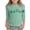 tshirts 140# Light Green, variant on oqasdz Girls St. Patrick's Day Print Three Quarter Sleeve Graphic Tee Top for Kids Holiday Festive Party Breathable Cozy Durable Summer Dailywear
