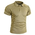 thumbnail image 5 of Mens Quick Dry Tactical Shirts Turndown Collar Short Sleeve Tops Stretch Comfy Summer Outdoor Fishing Shirts, 5 of 8