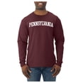 thumbnail image 2 of Wild Bobby State of Pennsylvania College Style Men Long Sleeve Shirt, 2 of 6