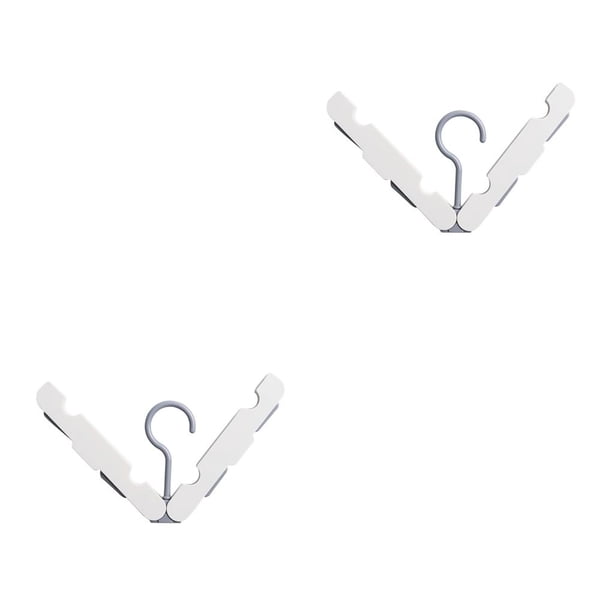 Colgador de ropa plegable Cateissary para viajes 2Conjunto Blanco