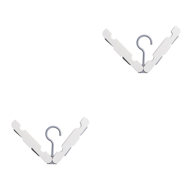 Bearachild Colgador de ropa plegable portátil, estante de secado para senderismo, camiseta sin mangas, faldas, soporte para vestido, dormitorio, Blanco 2piezas Bearachild CBP273411