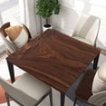thumbnail image 2 of Wood Grain Square Tablecloth Fitted Table Cover with Elastic Edge Brown Walnut Cloth Washable Tablecloths Wipe Clean for Indoor Outdoor Home Farmhouse, Fit for 32"x32" Tables, Style-19, 2 of 4