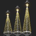 thumbnail image 5 of 3-Piece Christmas Tree Light Set, Suitable for Outdoor/Indoor Use Christmas Tree Lighting Decorations, Artificial LED Tree for Holiday Party Decorations 448 Warm Lights, 4-Foot + 5-Foot + 6-Foot, 5 of 7