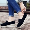 thumbnail image 6 of Lovskoo 2024 Women's Wedges Shoes Matsuke Shoes Thick Soles Sloping Heels Leather Rocking Casual Single Shoes Black, 6 of 7