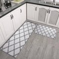 thumbnail image 2 of Experience Elegance with Black Boho Kitchen Rug Set - 2 Piece, Non-Slip, Washable Rugs for Black and White Kitchen Floor Decor, 2 of 7