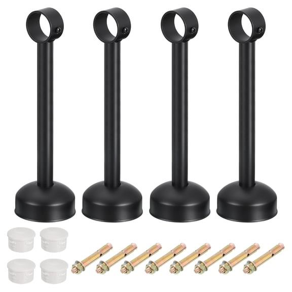 Uxcell 4 Set Ceiling Mount Curtain Rod Bracket, 32x250mm Stainless Steel Rod Holders