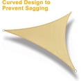 thumbnail image 6 of LOVE STORY Sun Shade Sail 12' x 12' x 12' Sand Triangle Canopy UV Block Awning for Outdoor Patio Backyard Garden (We Make Custom Size), 6 of 8