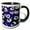Black/White, variant on 3drose, Surrealistic Turkish Boncuk, 11oz Two-tone Red Mug