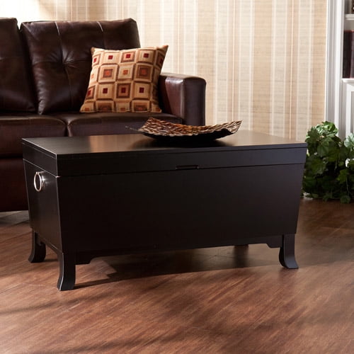 Claxton Trunk Storage Coffee Table, Black