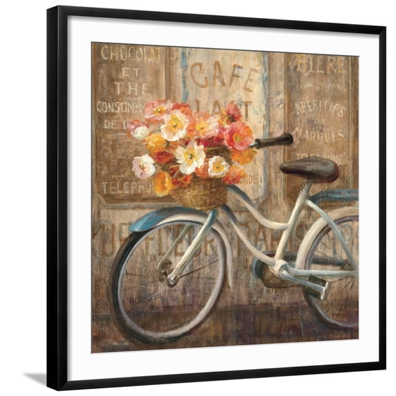 Art.com Meet Me at Le Cafe II Art Print by Danhui Nai, Black Frame Wall Art, 29" x 29"