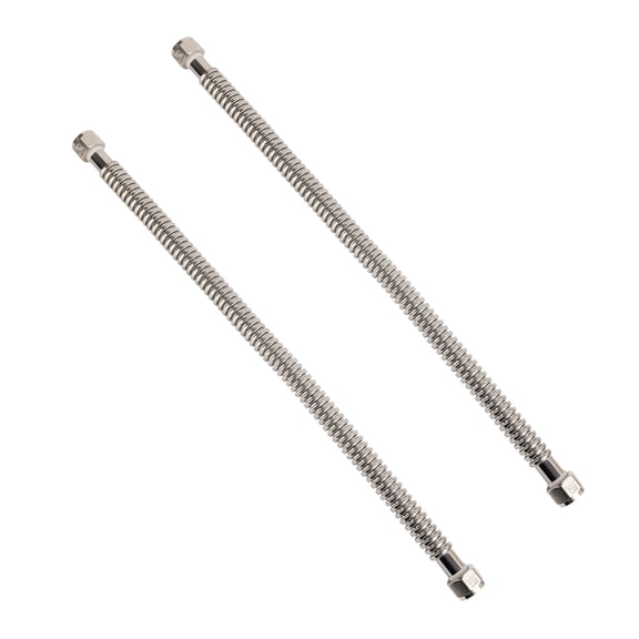 Watflow 24inch Stainless Steel Corrugated Water Heater Connector Flexible for Female Iron Water Pipes Fitting, 3/4" FIP x 3/4" FIP, 18" Length (2 Packs)