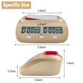 thumbnail image 4 of Reloj de ajedrez LEAP, temporizador profesional digital con alarma, color dorado, 4 of 7