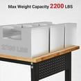 thumbnail image 6 of 48" x 24" Adjustable Workbench with Scale, Pegboard and 6 Hooks, 2200 LBS Load Capacity Worktable, 8 Adjustable Height Work Bench for Garage, Office, Home, 6 of 9