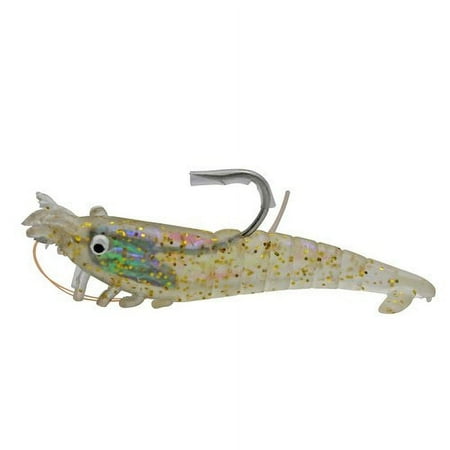 Tsunami 3 Shrimp Softbait Clear & Gold Glitter