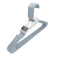 thumbnail image 2 of (10 pack) Mainstays Plastic Clothes Hangers, Gray, 6-Count, Lightweight & Durable for Everyday Use, 2 of 3