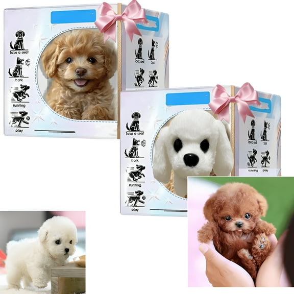 BESTSKY My Realistic Robot Puppy That Acts Like A Real Puppy,Robotic Dog Realistic,for Adults,Walking,Barking,Tail Wagging