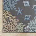 thumbnail image 2 of Livabliss Outdoor Rugs, 7x9 Lakeside Coastal Charcoal Area Rug for Patio, Porch, Deck, Backyard, Waterproof Indoor Outdoor Carpet (6'7" x 9'), 2 of 7