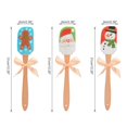 thumbnail image 5 of pitrice 3Pcs Christmas Silicone Spatula Set with Wooden Handle Snowman Gingerbread Man and Santa Claus Pattern Spatulas, 5 of 5