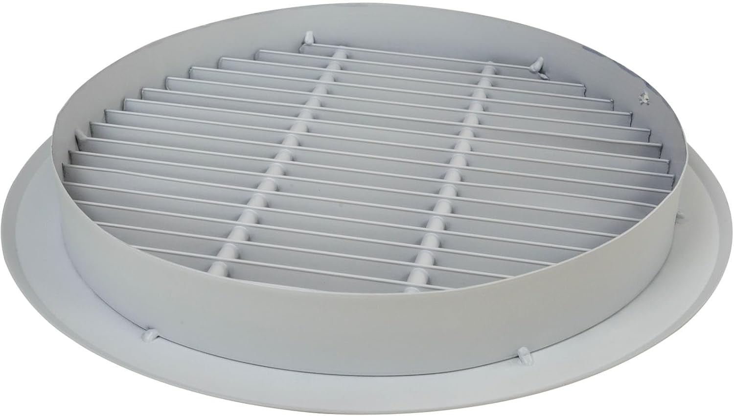 Round Ceiling Diffuser for Bathroom Kitchen Garage Duct Ventilation Use for Ceiling & Walls HVAC White Gable Grille Aluminium Register Circular Outlet Roofing Soffit Vent (6 Inch Neck Size)