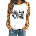 thumbnail image 4 of Wiyuqeen Gobble Shirts for Women Raglan Long Sleee Thanksgiving Shirts Crew Neck Fall T Shirts Thankful Grateful Blessed Shirt, 4 of 5