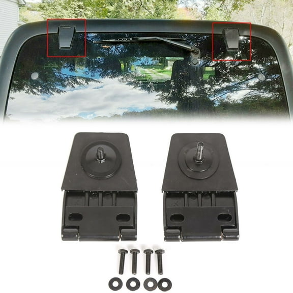 Kojem Hardtop Liftgate Back Glass Hinges Stainless for 1987-2006 Jeep Wrangler YJ TJ 5013722AA 5013722AB 5013723AA