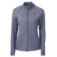 thumbnail image 2 of Women's Cutter & Buck Heather Navy Syracuse Orange Vault Adapt Eco Knit Heather Recycled Full-Zip Jacket, 2 of 3