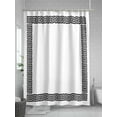 thumbnail image 5 of White Traditional Shower Curtain, Greek Key Meander Border Square Geometric Waterproof Shower Curtain Set with 12 Hooks Lightweight Washable Fabric Shower Curtains for Bathroom 72x78 Inches, 5 of 6