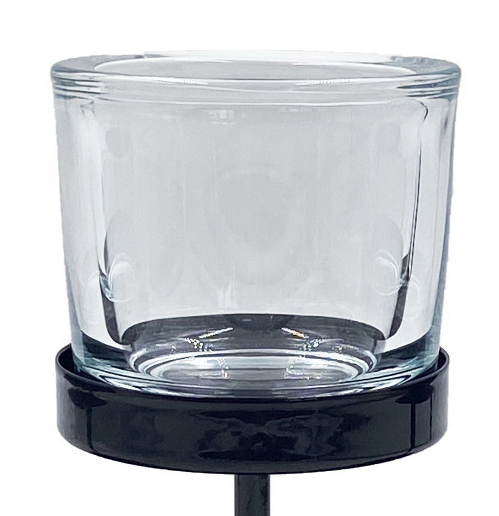 Mainstays Decorative Black Metal Tealight Votive Candleholder Centerpiece, 6"