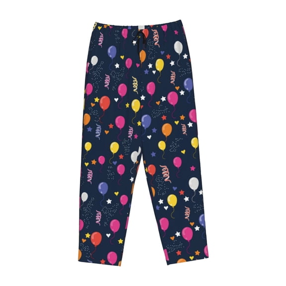 Kdxio Women's Comfy Stretch Colored BalloonsPrint Drawstring Pajama Pants-Small