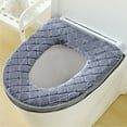 thumbnail image 5 of sruoe Toilet Seat Cover, Elongated Toilet Seat Cover, Oval Toilet Seat Cover,Bathroom Toilet Seat Cover, Toilet Seat Covers Washable for Winter and Autumn, 5 of 6