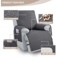 thumbnail image 3 of Hbaydor Waterproof Recliner Slipcover, Non-Slip Furniture Protector with Storage Pocket, Machine Washable Stretch Chair Cover with Adjustable Straps for Pets, Dogs, Cat (Dark Gray, 23.6"), 3 of 6