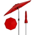 thumbnail image 1 of Parasol d'Extérieur 9 Pi Rouge, Ombrage de Patio Robuste avec 8 Baleines, Manivelle et Inclinaison, Parfait pour Piscine, Terrasse, Jardin et Table, 1 of 7