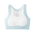 thumbnail image 3 of Training Bras for Girls Seamless Sports Bra Color Block Teen Bra Vest Style Lightweight Crop Top Bra,Blue,L, 3 of 6