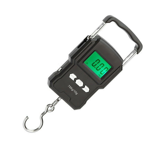 mmirethe Weighing Scale Backlit LCD Display Electronic Scales Metal Hook Measuring Tool Weighing Vegetable Fishing Traveling