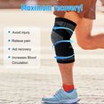thumbnail image 5 of Huryfox Knee Brace 2-Pack, Adjustable Compression Sleeves with Side Support for Running, Workout, Active Sports - Men & Women (Grey, XL), 5 of 9