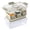 Taupe, variant on Cook with Color 3-Compartment Snack Box with Removable Ice Pack, Portable Food Storage Container with Locking Lid and Handle, Charcuterie Lunch Box for Portion Control, Dishwasher Safe, Blue